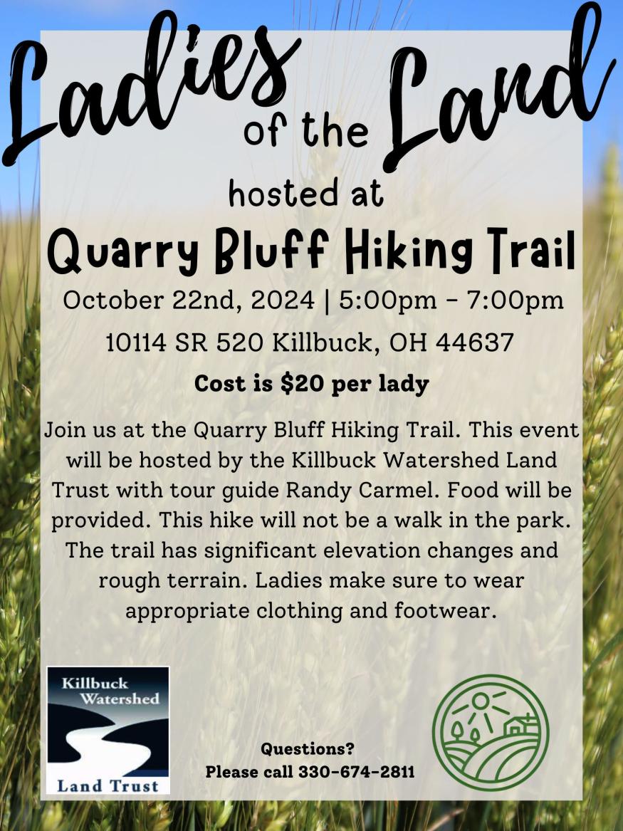 Ladies of the Land hosted by Quarry Bluff Hiking Trail